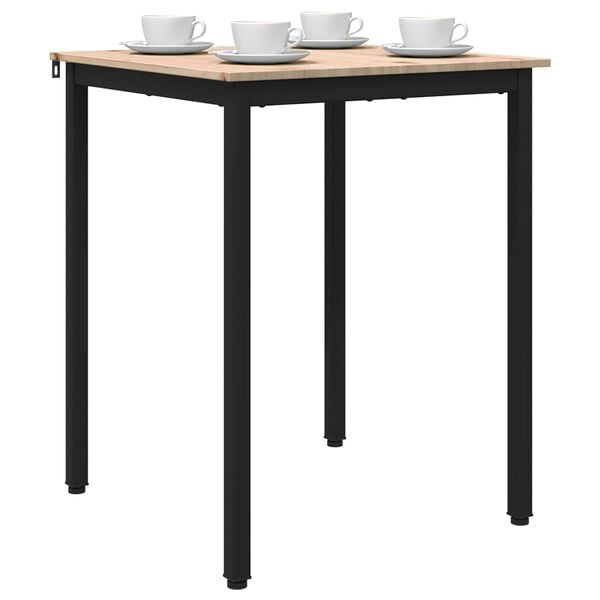 vidaXL Τραπεζαρία Φυσικό 80 x 80 x 75 cm Στερεά ξυλεία πεύκου