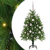 vidaXL Χριστουγεννιάτικο Δέντρο με 150 LED με βάση Πράσινο 120 cm PE
