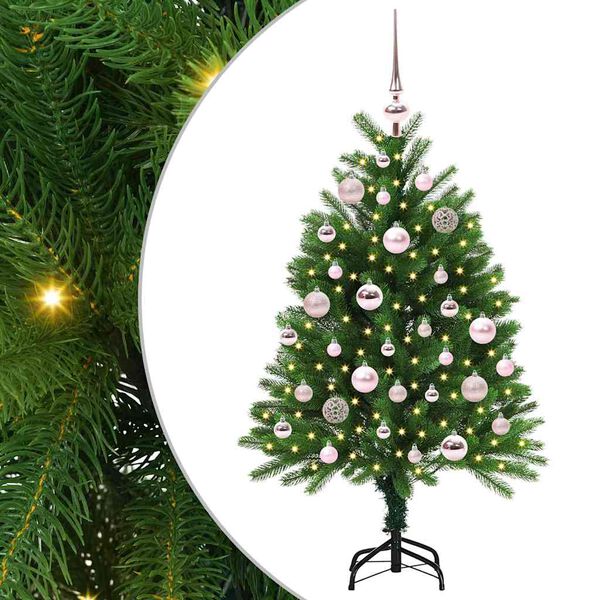 vidaXL Χριστουγεννιάτικο Δέντρο με 150 LED με βάση Πράσινο 120 cm PE