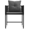 vidaXL Καρέκλες Κήπου 4 pcs Μαύρο και Ανθρακί 50.5 x 53.5 x 63.5 εκ.