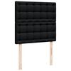 vidaXL Κρεβάτι Boxspring με Στρώμα Μαύρο 80 x 200 εκ. Υφασμάτινο