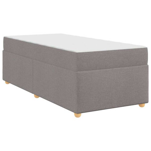 vidaXL Σκελετός κρεβατιού με στρώμα Άλλο Taupe 90 x 200 cm ύφασμα