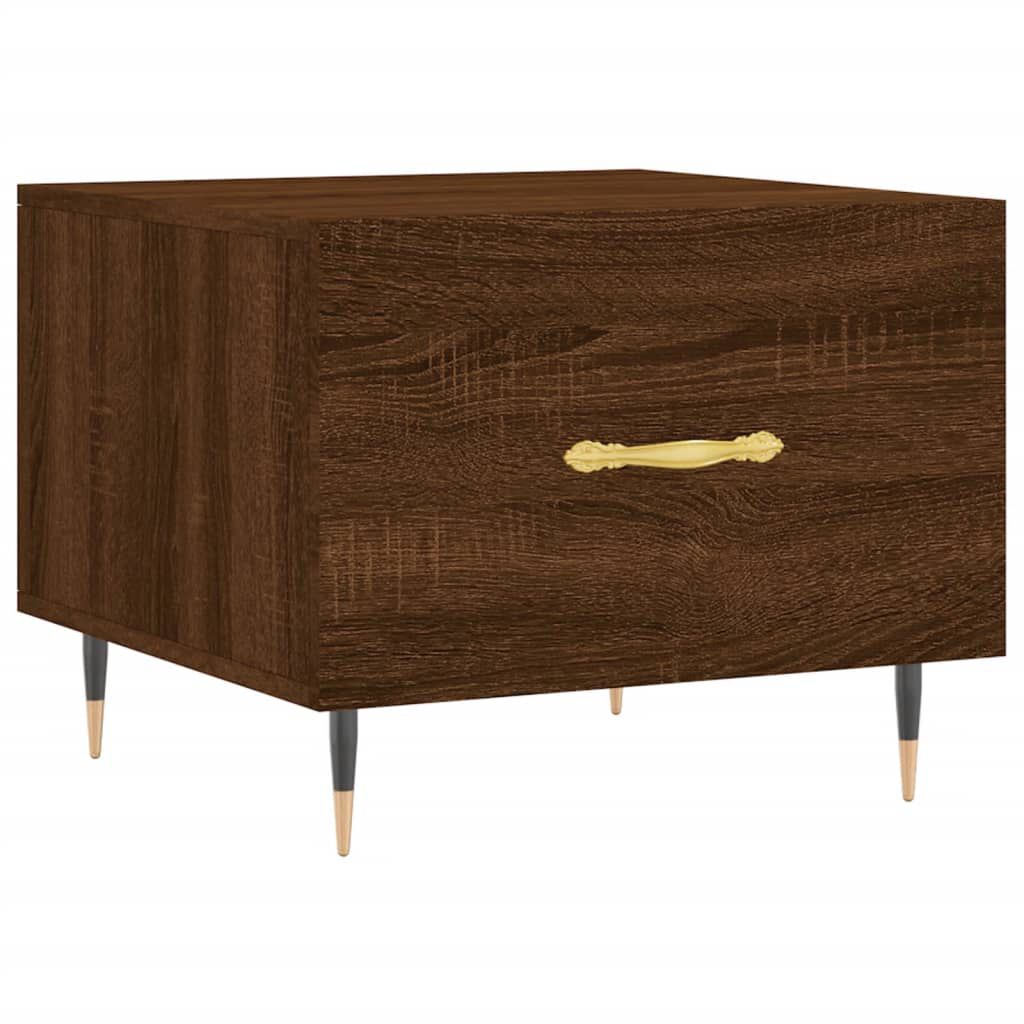 vidaXL Τραπεζάκια Σαλονιού 2 τεμ Brown Oak 50x50x40 εκ Επεξ. Ξύλο
