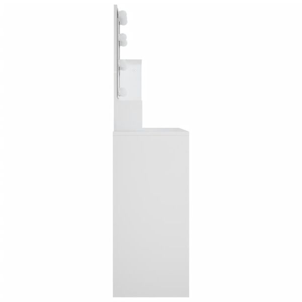 vidaXL Μπουντουάρ με LED Σετ Λευκό 86,5 x 35 x 136 εκ.