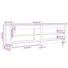 vidaXL Παπουτσοθήκη Λευκή 160 x 36,5 x 50 εκ. από Μασίφ Ξύλο Πεύκου