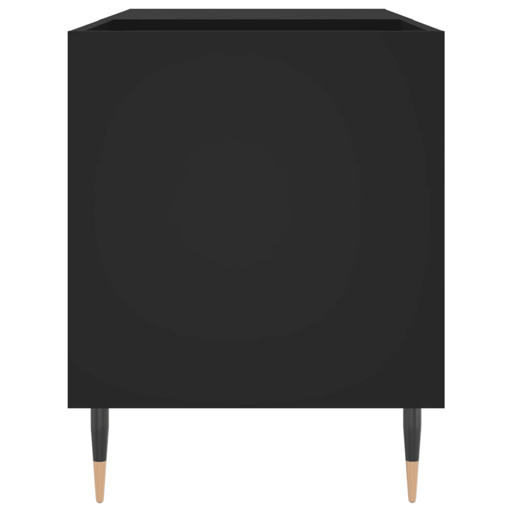 vidaXL Δισκοθήκη Μαύρη 85 x 38 x 48 εκ. από Επεξεργασμένο Ξύλο