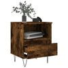 vidaXL Κομοδίνα 2 τεμ. Καπνιστή Δρυς 40 x 35 x 50 εκ. Επεξεργ. Ξύλο