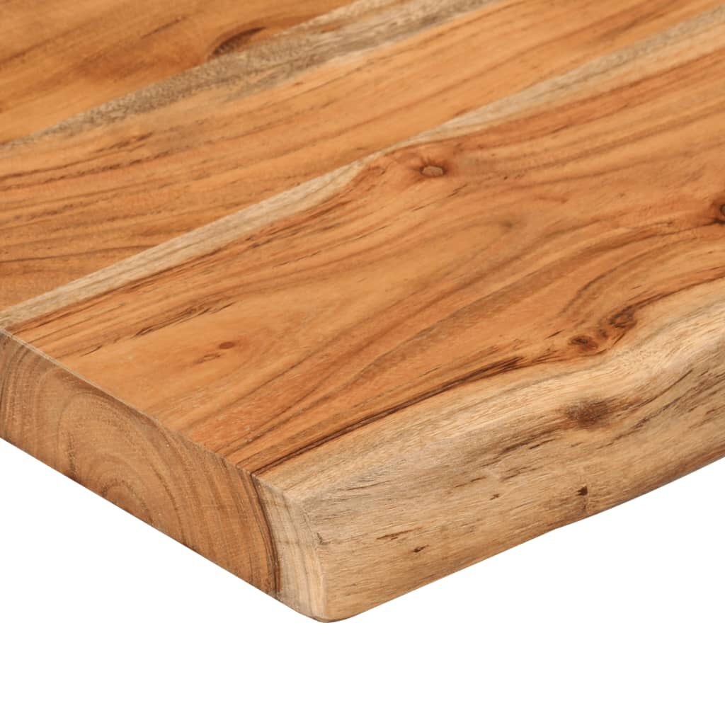 vidaXL Ράφι Επιτοίχιο Ορθ. Live Edge 120x20x3,8 εκ. Μασίφ Ξύλο Ακακίας