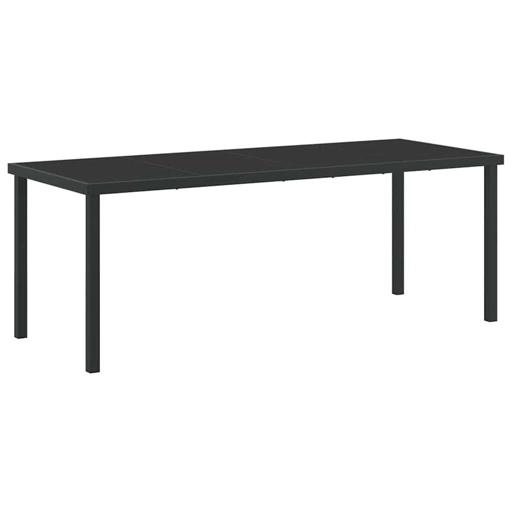 vidaXL Σέτ φαγητού για κήπο 9 pcs Γκρι συνθετικό ρατάν