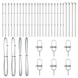 vidaXL Στύλος Περιφράξεων Άλλο 26 pcs Γκρι 3,2 x 3,2 x 120 εκ Ατσάλι