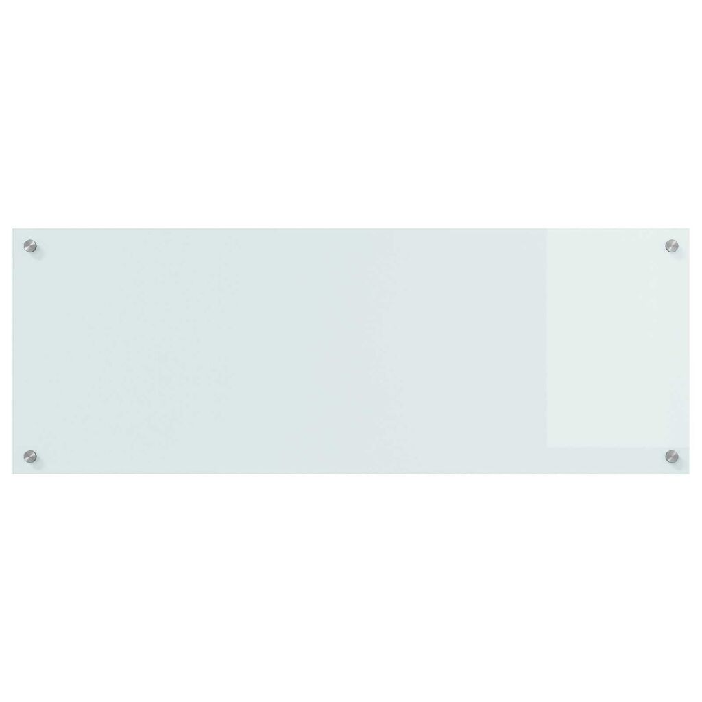 vidaXL Πίσω τοίχος Κουζίνας Λευκό 110x40x0,6 εκ Γυαλί Κατεργασμένο