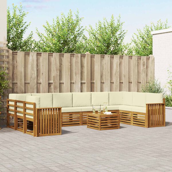 vidaXL &Sigma;&alpha;&lambda;&omicron;&nu;ά&kappa;&iota; &Gamma;&omega;&nu;&iota;&alpha;&kappa;&omicron;ύ &Kappa;&alpha;&nu;&alpha;&pi;έ &mu;&epsilon; &mu;&alpha;&xi;&iota;&lambda;ά&rho;&iota; 11 pcs &Phi;&upsilon;&sigma;&iota;&kappa;ό &kappa;&alpha;&iota; &Kappa;&rho;έ&mu;&alpha;