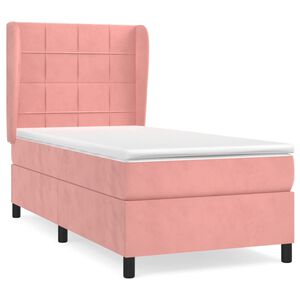 vidaXL &Kappa;&rho;&epsilon;&beta;ά&tau;&iota; Boxspring &mu;&epsilon; &Sigma;&tau;&rho;ώ&mu;&alpha; &Rho;&omicron;&zeta; 90x190 &epsilon;&kappa;. &Beta;&epsilon;&lambda;&omicron;ύ&delta;&iota;&nu;&omicron;