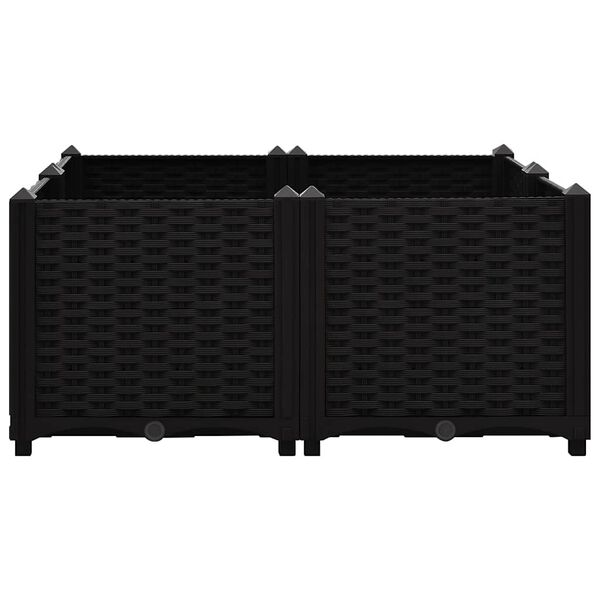 vidaXL Ζαρντινιέρα 80 x 80 x 38 εκ. από Πολυπροπυλένιο