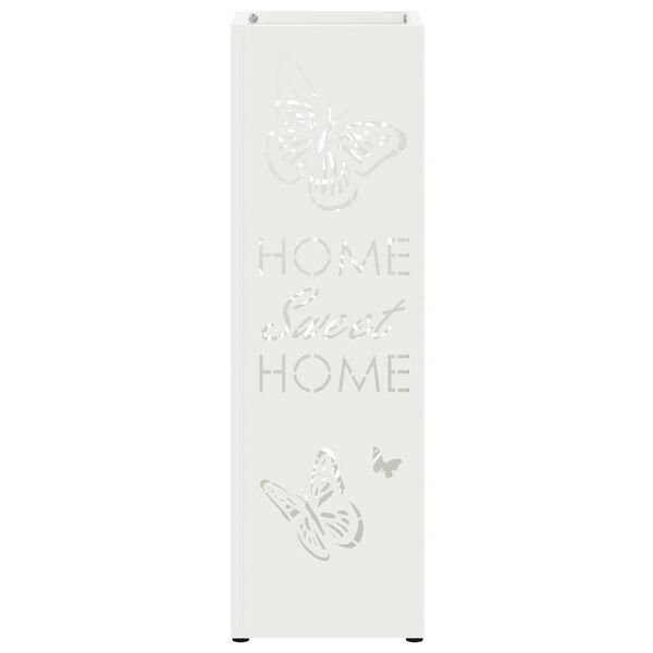 vidaXL Σχέδιο & βάση αποθήκευσης Λευκό 15.5 x 15.5 x 49 εκ Μέταλλο