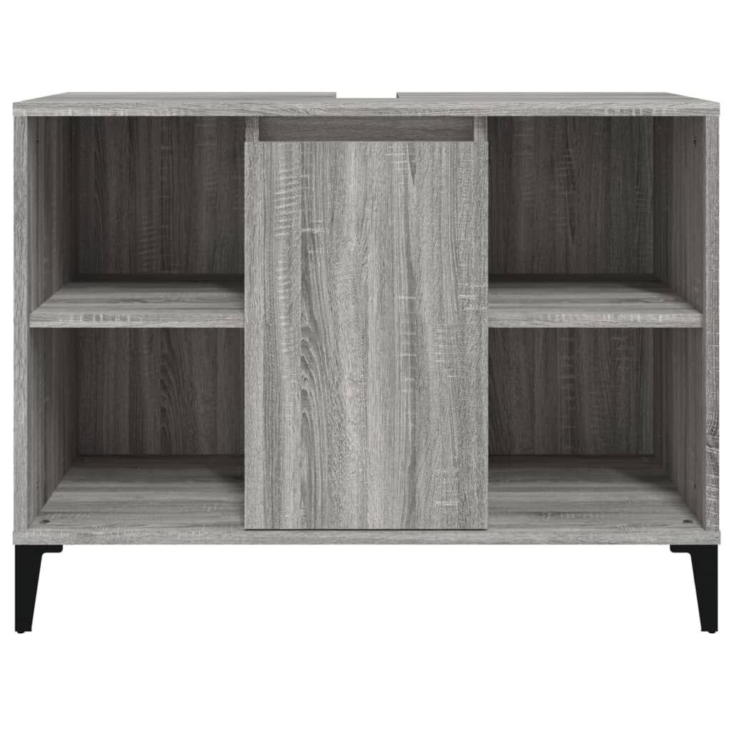 vidaXL Ντουλάπι Νιπτήρα Γκρι Sonoma 80 x 33 x 60εκ. Επεξεργασμένο Ξύλο