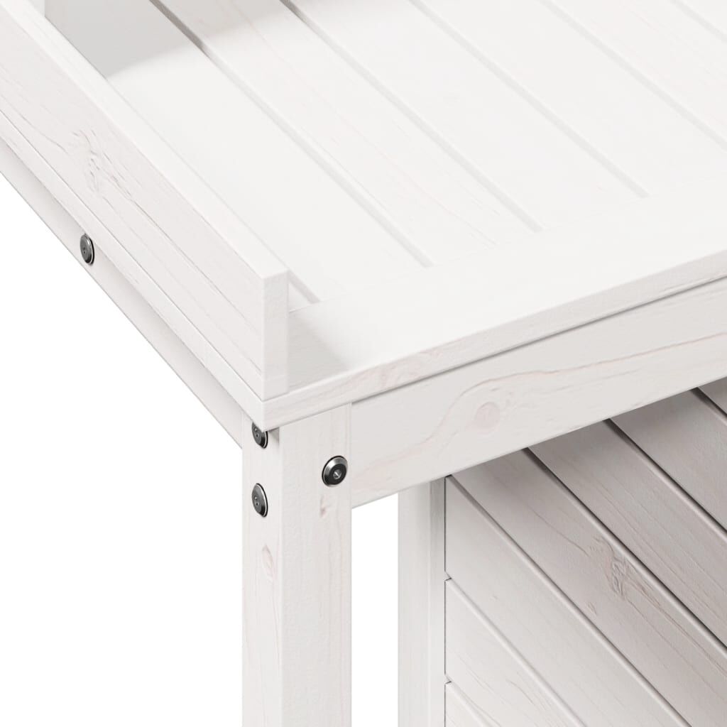 vidaXL Τραπέζι Κηπουρικής με Ράφια 82,5x50x109,5 εκ. Μασίφ Ξύλο Πεύκου