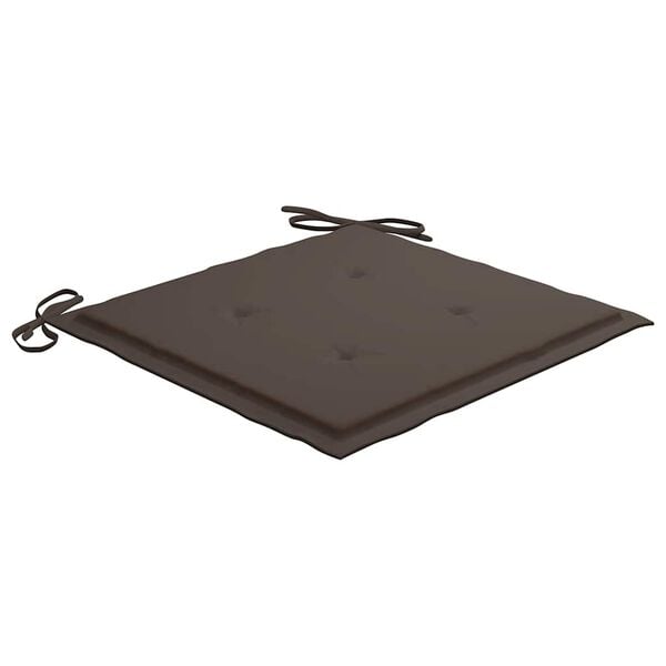 vidaXL Μαξιλάρια Καρέκλας Κήπου 4 τεμ. Taupe 40x40x4 εκ. Υφασμάτινα