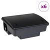 vidaXL Παγίδες ποντικιών 6 τεμάχια Μαύρο 23x19x9,5 εκ.