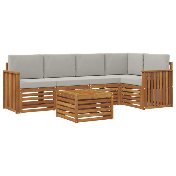 vidaXL &Sigma;&epsilon;&tau; &Kappa;&alpha;&nu;&alpha;&pi;έ 6 pcs &Phi;&upsilon;&sigma;&iota;&kappa;ό &kappa;&alpha;&iota; &Alpha;&nu;&omicron;&iota;&chi;&tau;ό &Gamma;&kappa;&rho;&iota; &Sigma;&tau;&epsilon;&rho;&epsilon;ό &Xi;ύ&lambda;&omicron; &Alpha;&kappa;&alpha;&kappa;ί&alpha;&sigmaf;