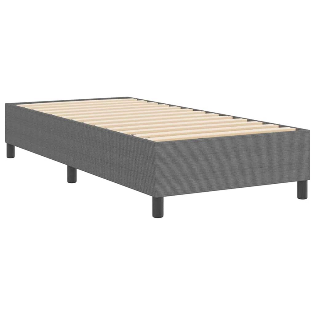 vidaXL Κρεβάτι με ελατήρια Ανοιχτό γκρι 80 x 200 cm Βελούδο