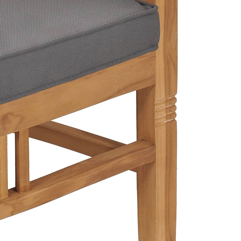vidaXL Σετ Τραπεζαρίας Κήπου 3 Τεμ. από Μασίφ Ξύλο Teak με Μαξιλάρια