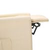 vidaXL Πολυθρόνα Μασάζ Κρεμ Υφασμάτινη