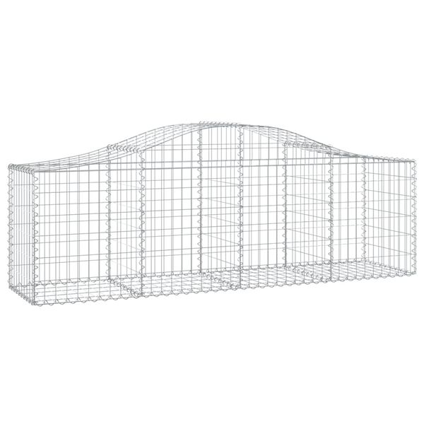 vidaXL Συρματοκιβώτια Τοξωτά 4 τεμ. 200x50x60/80 εκ. Γαλβαν. Ατσάλι