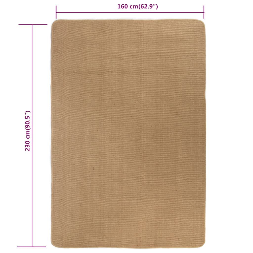 vidaXL Χαλί Φυσικό Χρώμα 160 x 230 εκ. Γιούτα με Υπόστρωμα από Λάτεξ