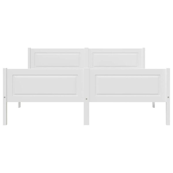 vidaXL Πλαίσιο Κρεβατιού Λευκό 160 x 200 εκ. από Μασίφ Ξύλο Πεύκου