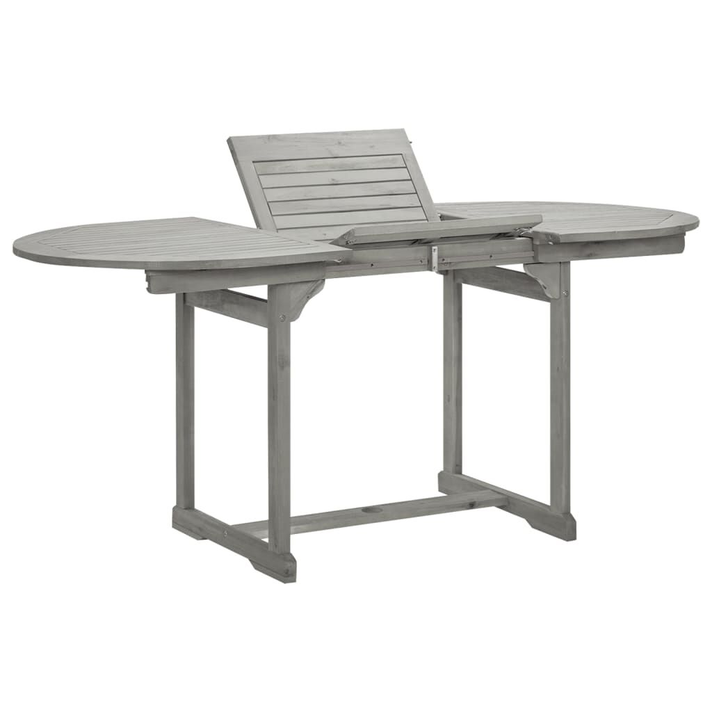 vidaXL Τραπεζαρία Κήπου (120-170) x 80 x 75 εκ. από Μασίφ Ξύλο Ακακίας