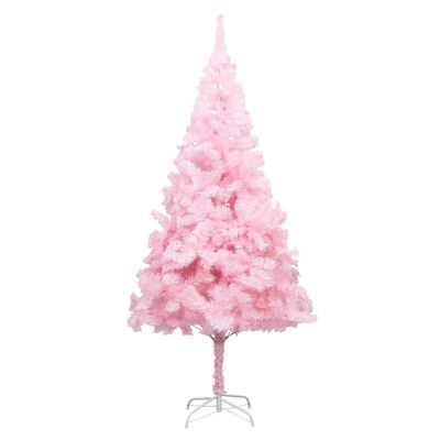 vidaXL Χριστουγεν. Δέντρο Προφωτισμένο Τεχνητό Μπάλες Ροζ 210εκ