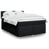 vidaXL &Kappa;&rho;&epsilon;&beta;ά&tau;&iota; Boxspring &mu;&epsilon; &Sigma;&tau;&rho;ώ&mu;&alpha; &Mu;&alpha;ύ&rho;&omicron; 160x200 &epsilon;&kappa;. &Upsilon;&phi;&alpha;&sigma;&mu;ά&tau;&iota;&nu;&omicron;