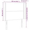 vidaXL Κεφαλάρι Κρεβατιού LED Σκούρο Γκρι 103x16x118/128εκ. Υφασμάτινο