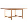 vidaXL Τραπέζι Κήπου 150 x 150 x 76 εκ. από Μασίφ Ξύλο Teak