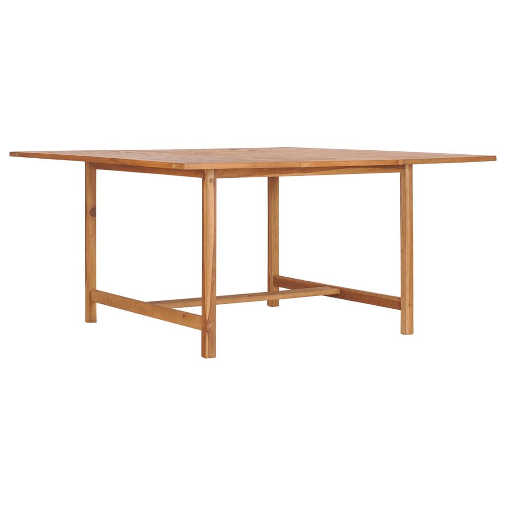 vidaXL Τραπέζι Κήπου 150 x 150 x 76 εκ. από Μασίφ Ξύλο Teak