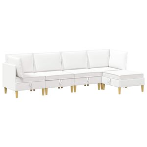 vidaXL &Sigma;&epsilon;&tau; &Epsilon;&pi;ί&pi;&lambda;&omega;&nu; &Sigma;&alpha;&lambda;&omicron;&nu;&iota;&omicron;ύ &mu;&epsilon; &mu;&alpha;&xi;&iota;&lambda;ά&rho;&iota; 5 pcs &Lambda;&epsilon;&upsilon;&kappa;ό Ύ&phi;&alpha;&sigma;&mu;&alpha;