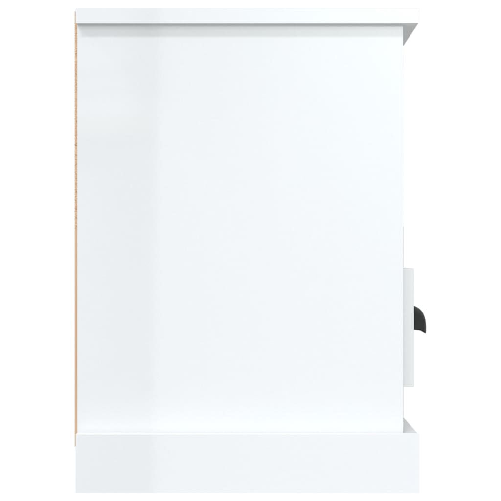 vidaXL Έπιπλο Τηλεόρασης Γυαλ. Λευκό 100x35x50 εκ. Επεξεργασμένο Ξύλο