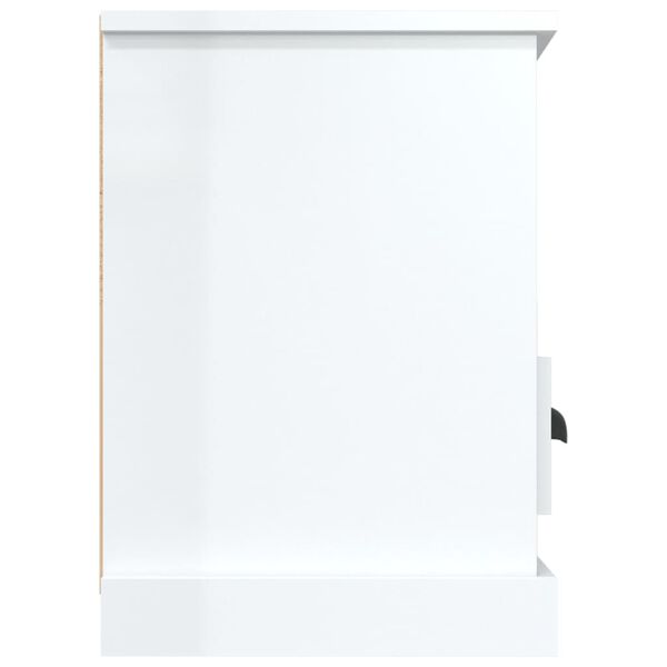 vidaXL Έπιπλο Τηλεόρασης Γυαλ. Λευκό 100x35x50 εκ. Επεξεργασμένο Ξύλο