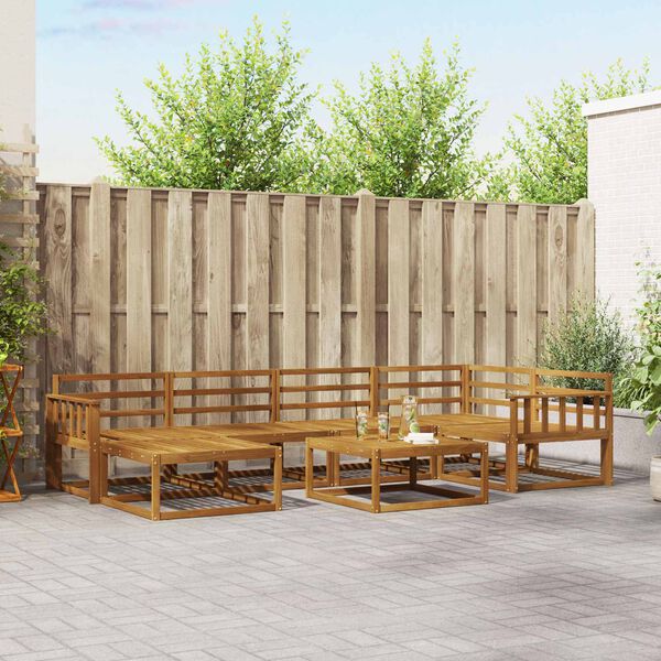 vidaXL &Sigma;&epsilon;&iota;&rho;ά &Kappa;&alpha;&nu;&alpha;&pi;έ &Epsilon;&xi;&omega;&tau;&epsilon;&rho;&iota;&kappa;&omicron;ύ 7 pcs &Phi;&upsilon;&sigma;&iota;&kappa;ό &Sigma;&tau;&epsilon;&rho;&epsilon;ό &Xi;ύ&lambda;&omicron; &Alpha;&kappa;&alpha;&kappa;ί&alpha;&sigmaf;