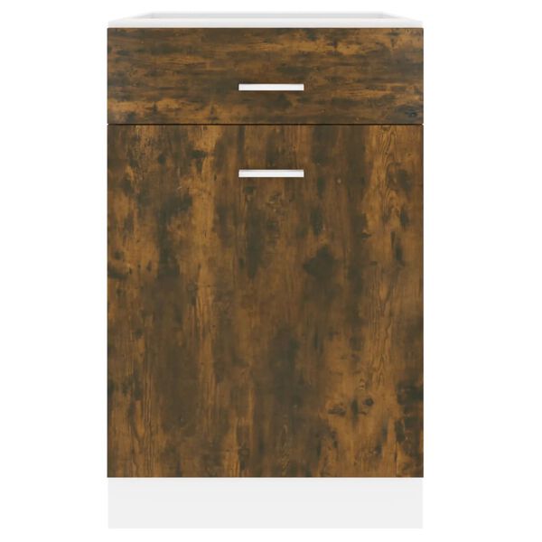 vidaXL Έπιπλο Με Συρτάρι Lyon Καπνιστή Δρυς 50x46x81,5εκ.