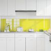 vidaXL Πίσω Πάνελ Κουζίνας 2 pcs Κίτρινο 100 x 50 cm σκληρυμένο γυαλί