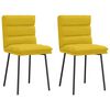 vidaXL Καρέκλες Τραπεζαρίας 2 τεμ. Κίτρινες Βελούδινες