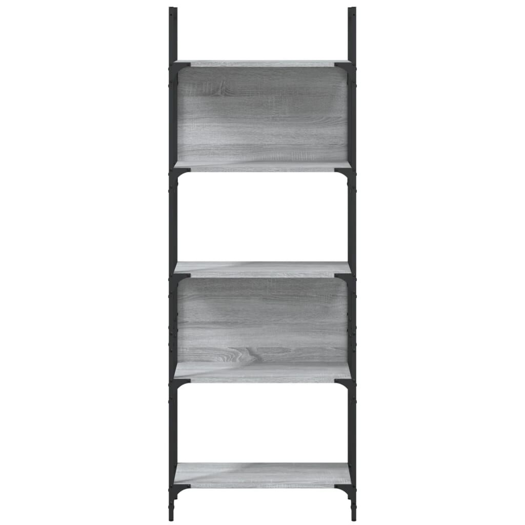 vidaXL Βιβλιοθήκη 5 Επιπέδων Γκρι Sonoma 60,5x24x166,5 εκ. Επεξ. Ξύλο