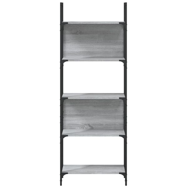 vidaXL Βιβλιοθήκη 5 Επιπέδων Γκρι Sonoma 60,5x24x166,5 εκ. Επεξ. Ξύλο