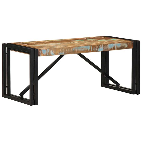 vidaXL Τραπεζάκι σαλονιού πολύχρωμο 80x40x35cm Ξύλο μασίφ ανακυκλωμένο