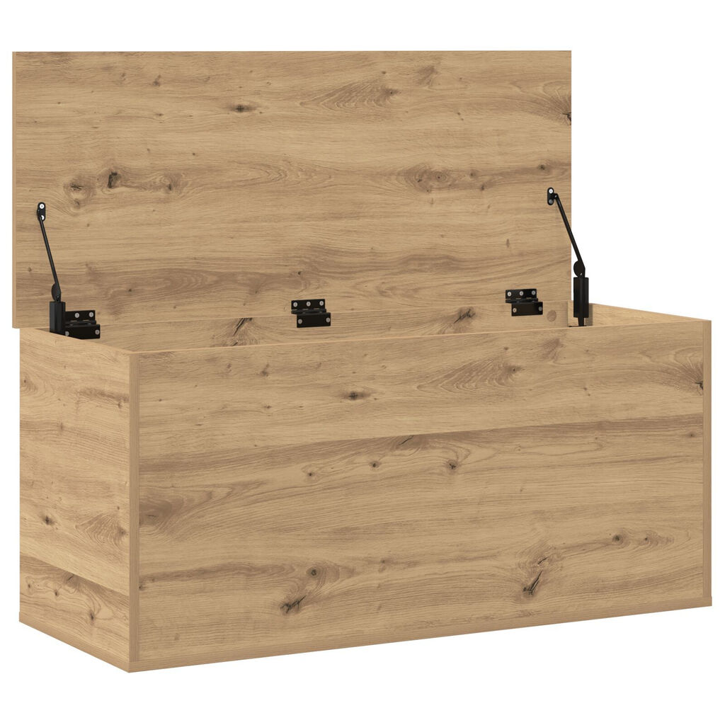 Κουτί αποθήκευσης vidaXL με καπάκι Artisan Oak 100x42x46 εκ. από Κατασκευασμένο Ξύλο