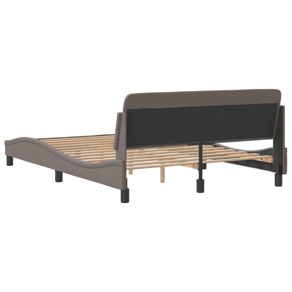 vidaXL Σκελετός Κρεβατιού Χωρίς Στρώμα Taupe 120x200 εκ. Υφασμάτινο