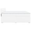 vidaXL Κρεβάτι Boxspring με Στρώμα Λευκό 200x200 εκ. Συνθετικό Δέρμα