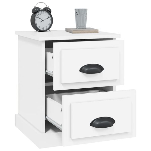 vidaXL Κομοδίνο Λευκό 39 x 39 x 47,5 εκ. από Επεξεργασμένο Ξύλο
